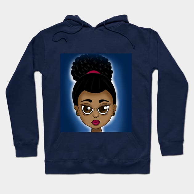 cute black girl illustration Hoodie by Spinkly Creations 